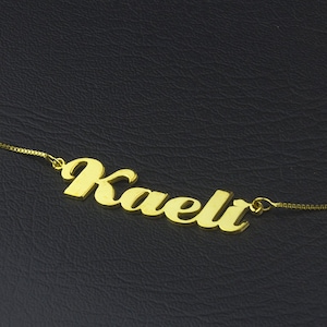 Cuatom Name Necklace, Gold Name Necklace, Mom Name Necklace, Baby Name Necklace, Cute Name pendant, Personalized Nameplate Necklace, Gift