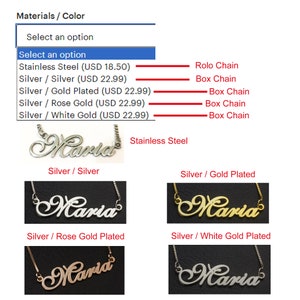 name necklace 4 Colors preview