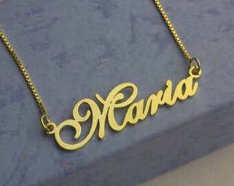 Nameplate Necklace Personalized Name 
