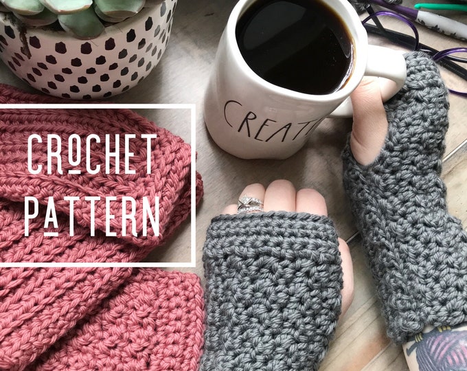 Cozy Autumn Fingerless Gloves//DIGITAL PDF DOWNLOAD//crochet pattern//pattern download//crochet gloves