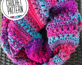 Night Tides Infinity Scarf//DIGITAL PDF DOWNLOAD//crochet pattern//pattern download//crochet scarf