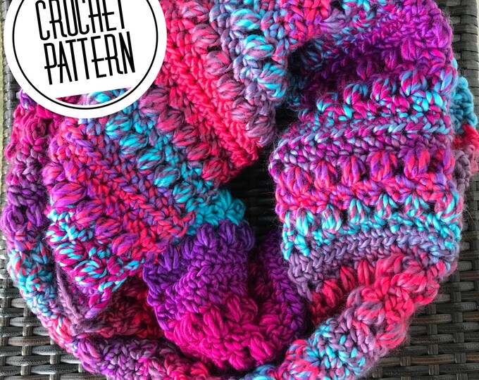 Night Tides Infinity Scarf//DIGITAL PDF DOWNLOAD//crochet pattern//pattern download//crochet scarf