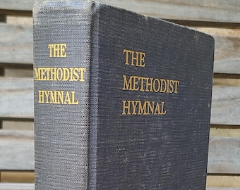 Vintage Methodist Hymnal- copr. 1939, may be a later printing- vintage hymnals/church/black/hardcover/sheet music/Christian/religious/books