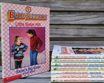 Baby Sitters Little Sister Books/Collection/Lot/Vintage/Childrens Books/Chapter Books/1980s/1990s/First Scholastic Printings/90s/for Girls