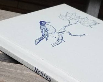 Robins/Edwin A Mason/Illustrated/Bird Books/First Printing/Childrens Books/Kids Books/Wildife/Birds/Childrens Science Books/1960s/1966/Blue