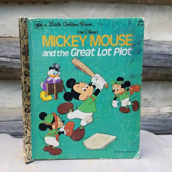 Walt Disney's Mickey Mouse & The Great Lot Plot, Little Golden Book, 1970's - Children's Book/Vintage/Kid's/Books/Disney/Collectibles/world