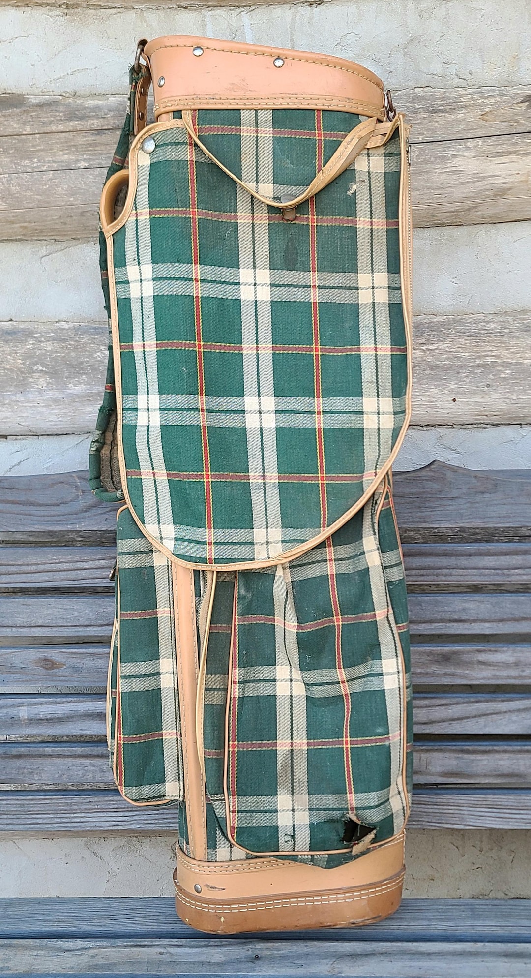 Vintage Golf Club Bag/plaid/wilson Indestructo/tartan/mid Century ...