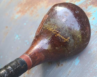 Spalding Persimmon Driver, Percussion Weighted Kro-Flite- Robert T Jones Jr model, Bobby Jones- Wooden Golf Clubs/1930s Antique ?/Vintage