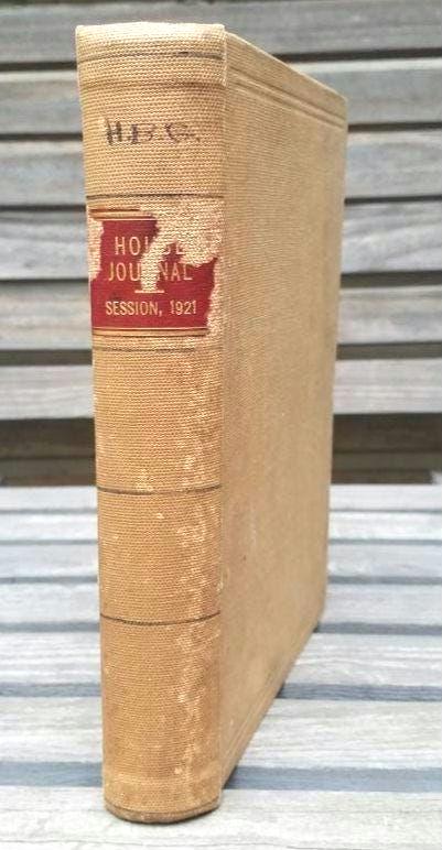 1921 North Carolina/Journal of the House of Representatives of the General Assembly of the State of North Carolina/Historical Documents/Book