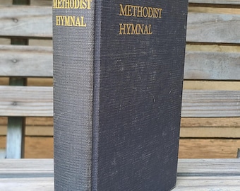 Vintage Methodist Hymnal- copr. 1939, may be a later printing- vintage hymnals/church/black/hardcover/sheet music/Christian/religious/books