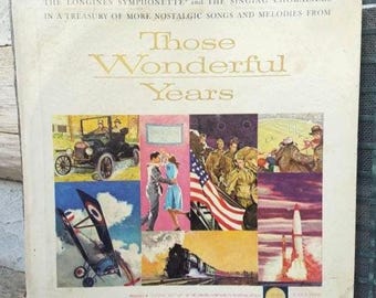 Those Wonderful Years Album/Vinyl Records/Record/Vintage/1950s/Easy Listening/Swing/Musical/Music/Longines Symphonette/Gold Medal/Jazz/Pop