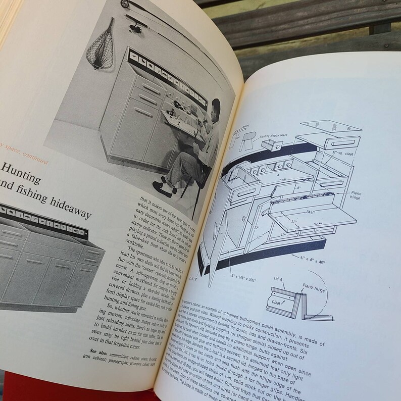 Popular Mechanics Books/Collection/Do It Yourself Encyclopedia/Book Set/Illustrated/DIY/Red/Gold/1960s/1970s/Home Improvement/Lot/Bookshelf image 9