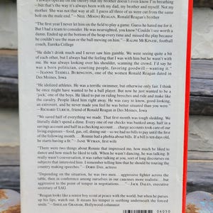 May include: A book cover with a red spine and white text. The title is "From Early Reagan" by Anne Edwards. The back cover features quotes about Ronald Reagan. ISBN 0-688-06050-1 is visible.