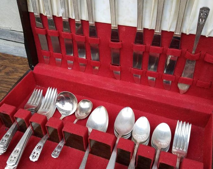 1937 Harmony House Plate AA, Silverplate Classic Filigree, Vintage