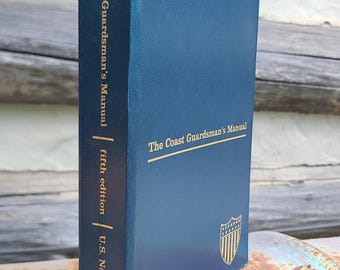 1967- The Coast Guardsman's Manual- 5th Ed- 1960's Vintage Books- Mid Century- US Coast Guard- Military- Illustrated- Paperback, Blue