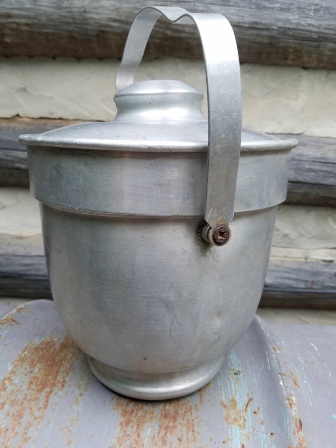 Vintage Ice Bucket/made in Italy/barware/rustic/large/heavy Etsy