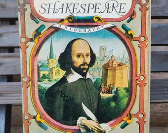 William Shakespeare Biography, First Edition, Vintage Book, A. L. Rowse -- Illustrated/old books/fan/gift/enthusiast/plays/drama/stage/1960s