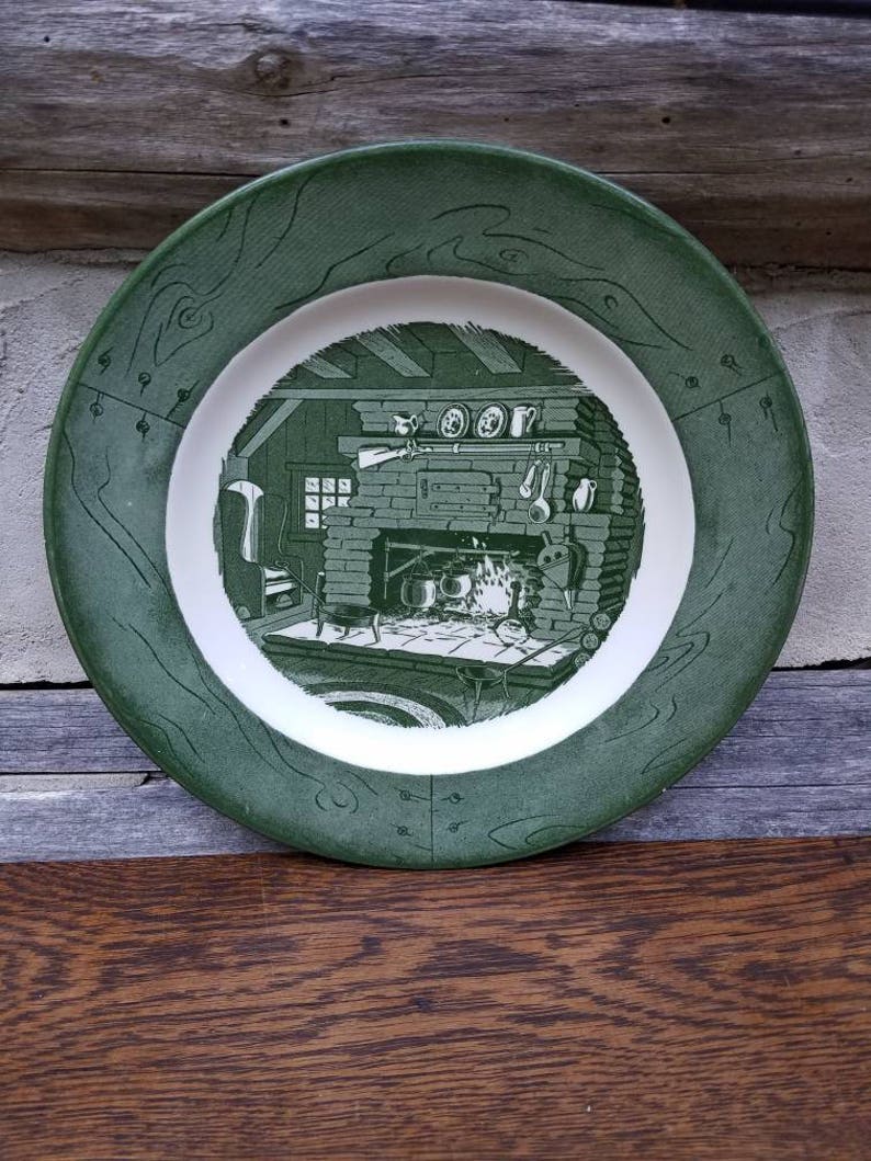 1950s Colonial Homestead Dinner Plates by Royal Vintage Etsy