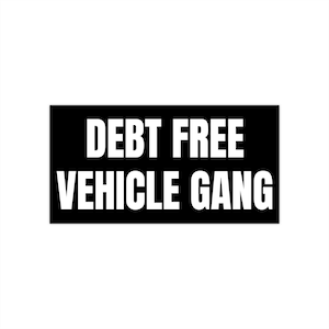 DEBT FREE VEHICLE  - Vinyl Sticker/Bumper Stickers/Dave Ramsey/Debt Freedom/Debt Free Car/Boat/Bike/Jeep/Van/Financial Freedom/Outdoor Safe