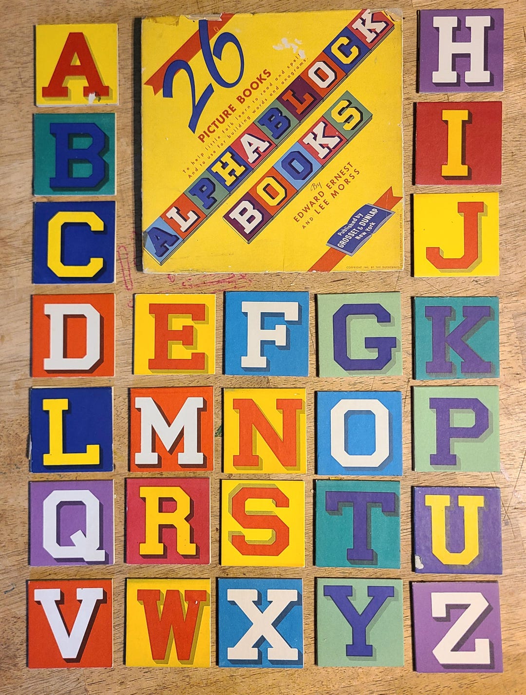 1943/ 26 Alphablock Books/1940s Vintage Childrens Books/alphabet ...