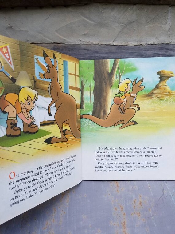 Vintage Disney Books Childrens Books Illustrated Little Golden Book Rescuers Down Under 1990s Collectibles Kids Books Walt Disney