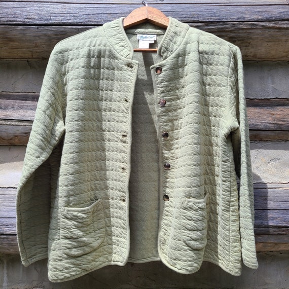 Green Womens Coat/90s/Vintage/Coldwater Creek/Medi