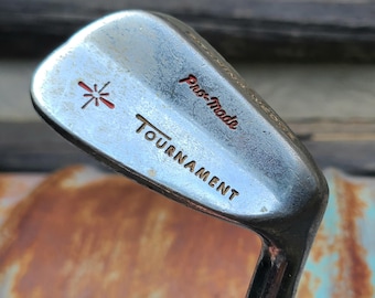 Pro Made Tournament Pitching Wedge- Vintage Golf Clubs- Rh 35''- c. 1940's/1950's/1960's ?- For Use or Decor- Vancouver Canada- Irons- Old