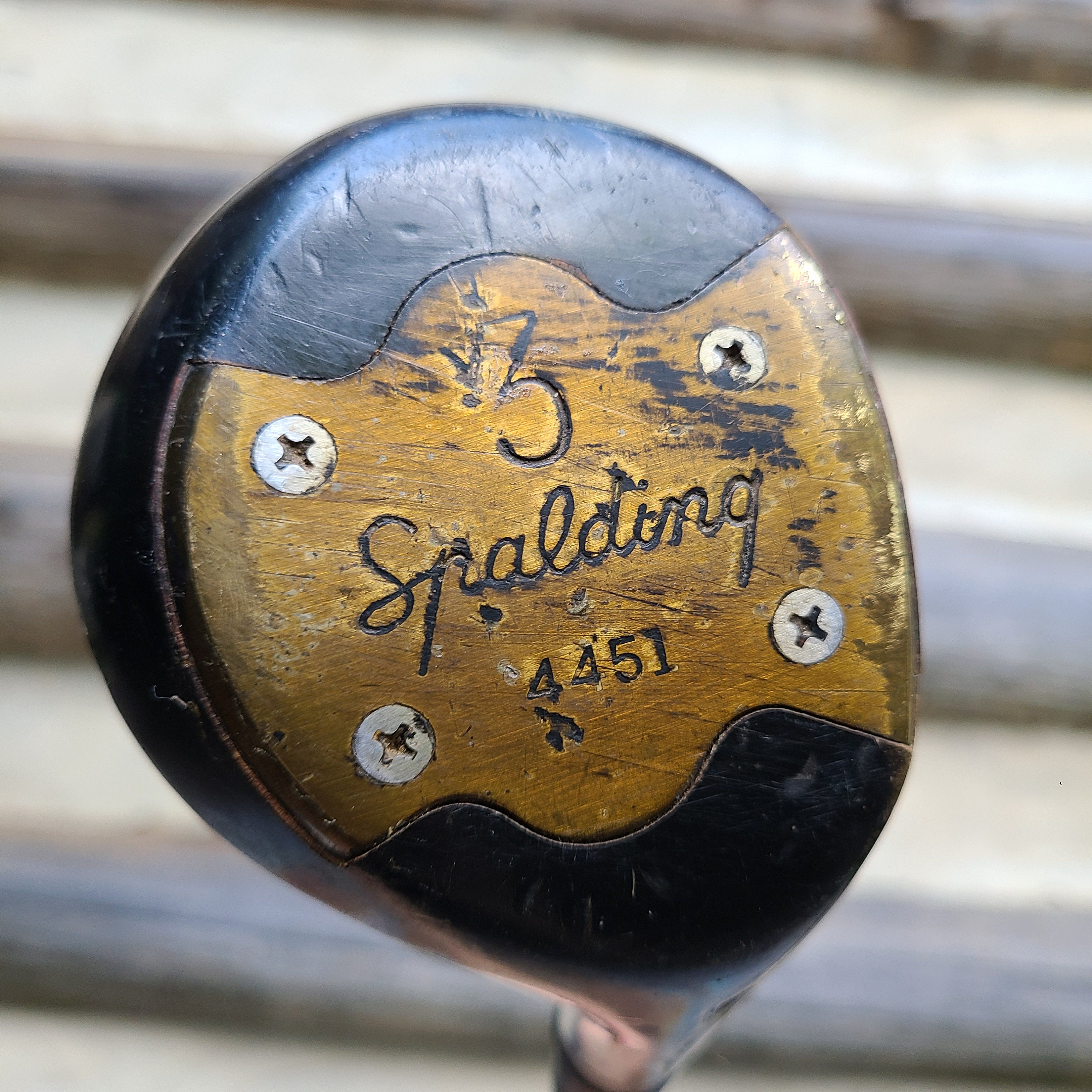 Spalding Persimmon/3 Wood- Henry Ransom Sure-flite- Vintage Golf