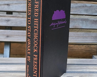 c. 1971- Alfred Hitchcock Presents: Stories to Stay Awake By- vintage/books/1970s/black/hardcover/mysteries/collection/short stories/old
