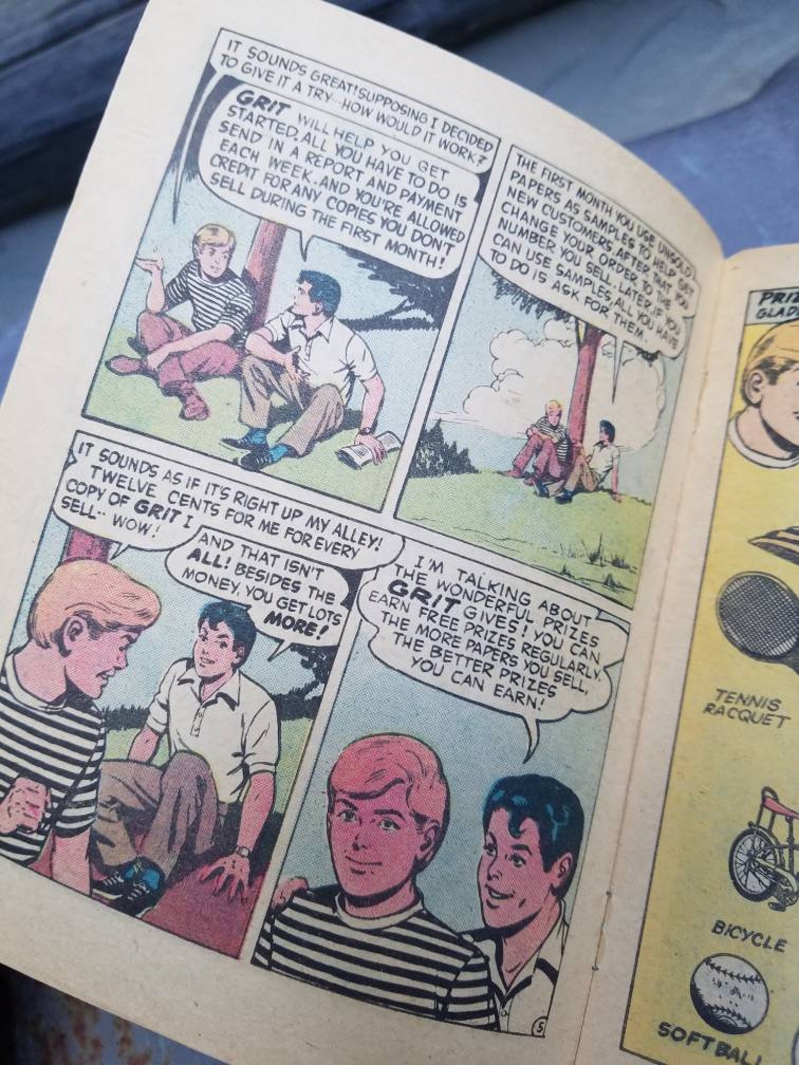 Old GRIT Comic Book Ad/Paper Ephemera/Vintage Etsy