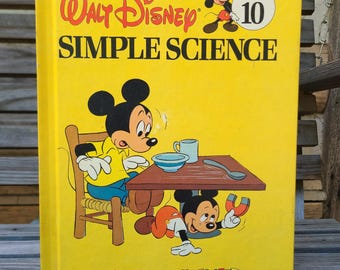 VERY GOOD- Walt Disney Simple Science- 1980s, vintage, disney books, science books, children's books, hardcover, illustrated, educational