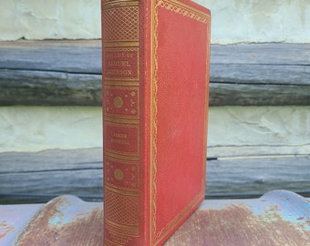 Life of Samuel Johnson/International Collectors Library/Boswell/Hardcover/Red/Gold/Faux Leather/Decorative/Classic/Biography/British Writer