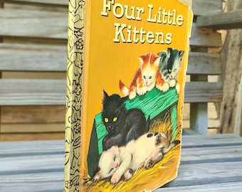 1972- Four Little Kittens- A Little Golden Book- 1970's Vintage Children's Books- Illustrated- Kathleen N Daly *Discounted, fine for reading