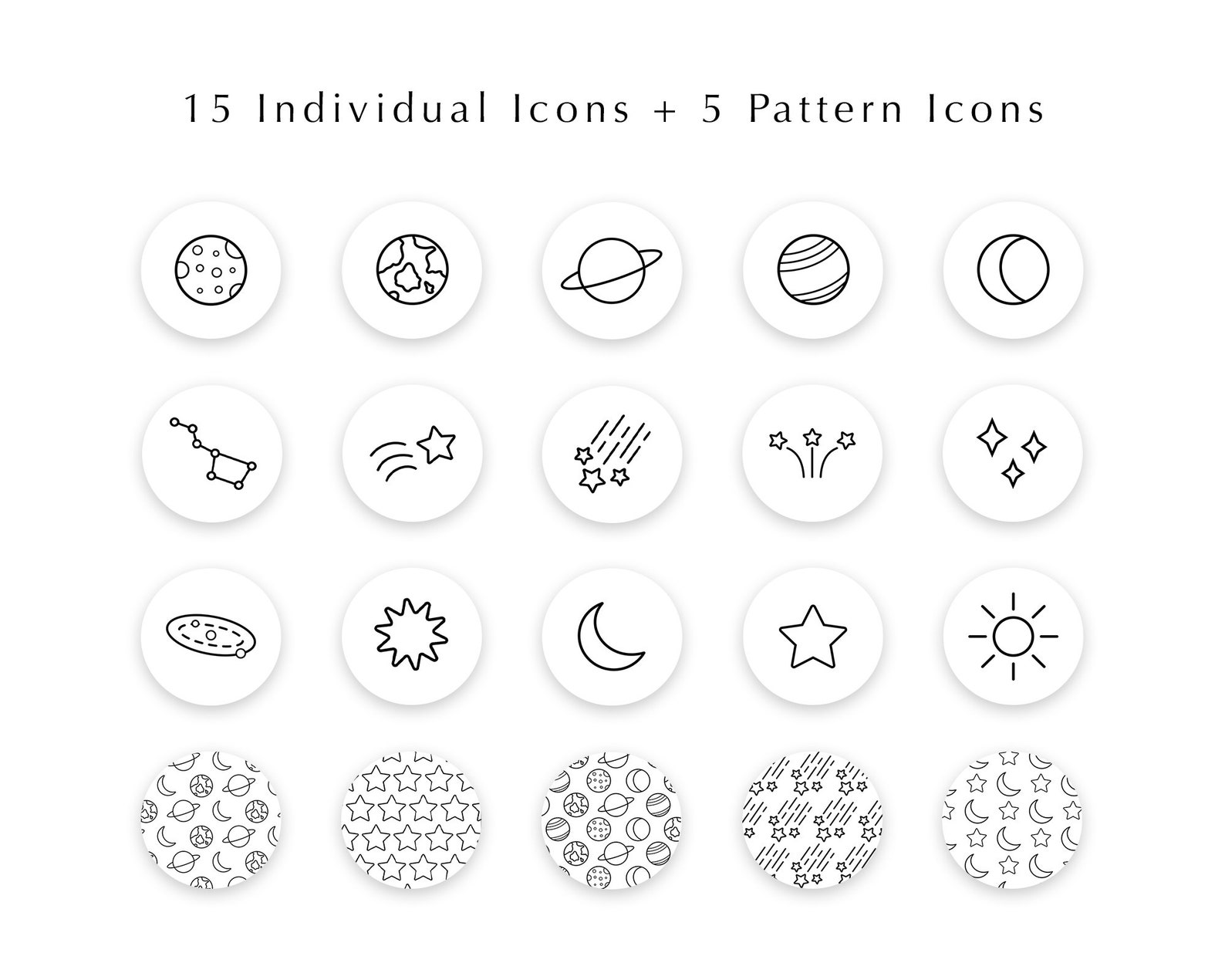 Instagram Story Highlight Icons Space Instagram Story Etsy