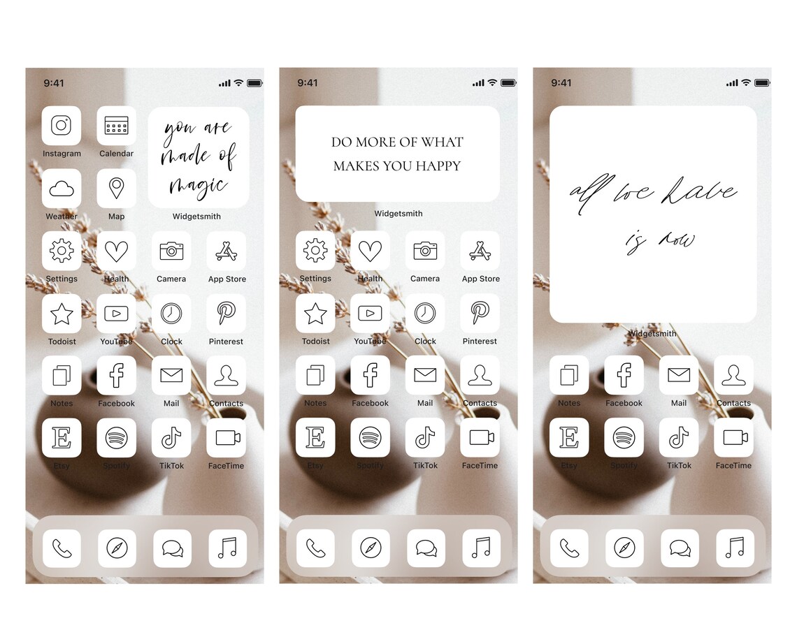 100 Black and White iOS 14 App Icons IOS 14 App Covers App | Etsy