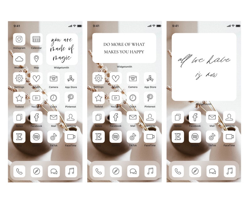 100 Black and White iOS 14 App Icons IOS 14 App Covers App ...
