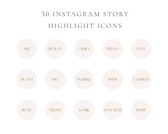 50 Instagram Story Highlight Covers Instagram Story Highlight | Etsy