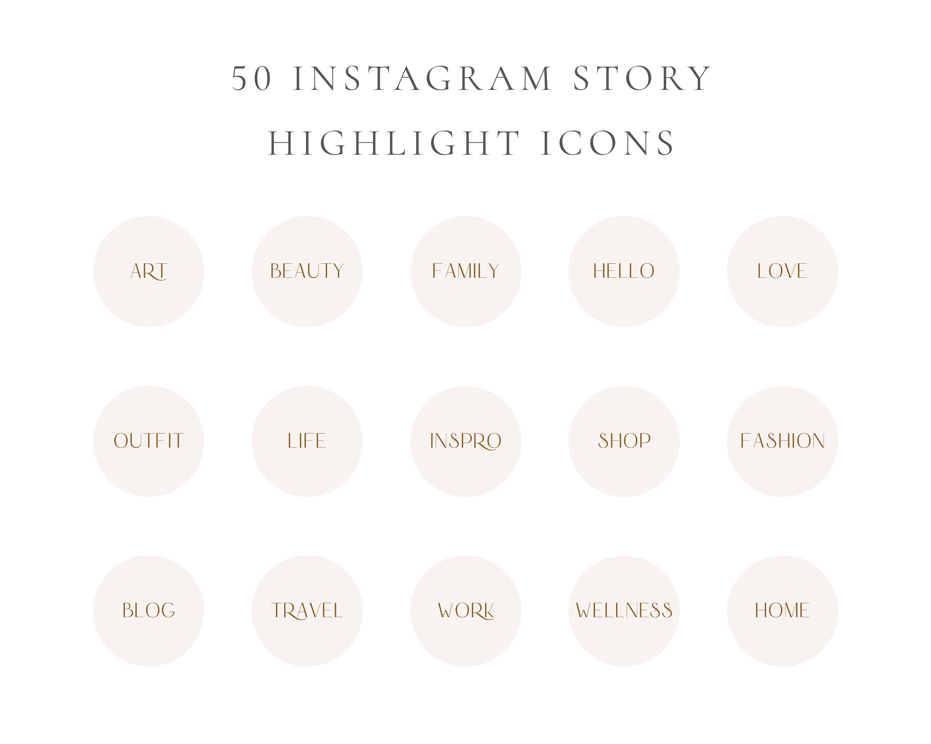 50 Instagram Story Highlight Covers Instagram Story Highlight | Etsy