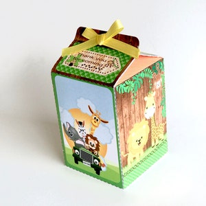 Safari Party Favor Box | Safari  Bags | Safari  Party Supplies | Safari Party Decor | Safari Baby Shower | Safari Digital | Safari Birthday