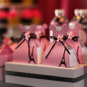 Paris Party Favors Boxes | Paris Party Decoration | Paris Favors Digital | Paris Birthday Party | Paris Baby Shower Favors | Paris Digital