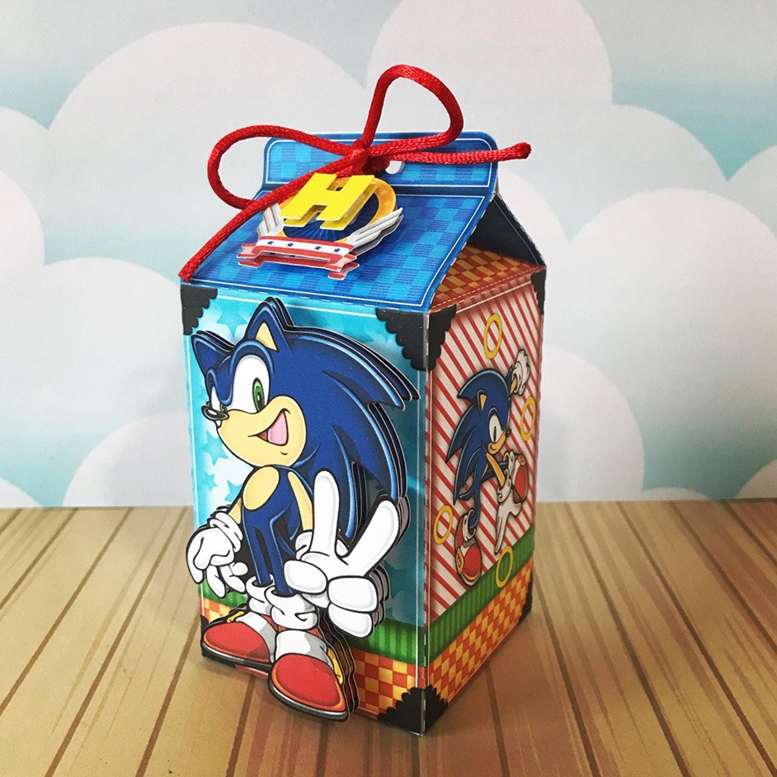 Sonic Party Favors Boxes, Hedgehog Birthday Decor, Baby Shower, Party