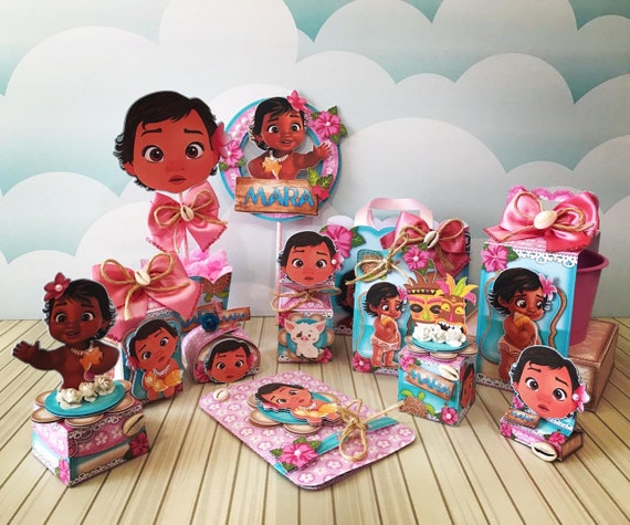 Moana Party Favors, Baby Moana Party Supplies, Birthday Decoration, Baby  Shower Celebration, Bags, Invitation, Cupcake Toppers, Cake Treats 