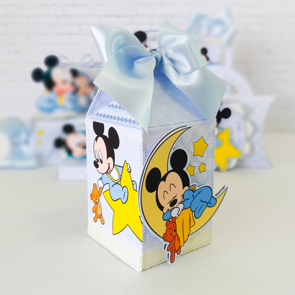 Baby Mickey Mouse Party Favors Boxes Personalized 1st Etsy