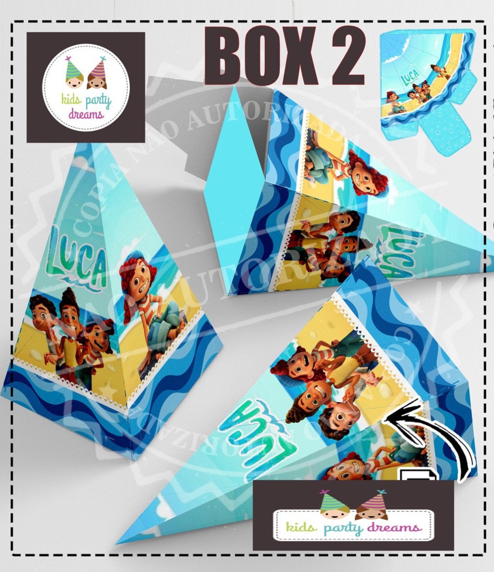 Luca Disney Favor Boxes Luca Movie Birthday Party