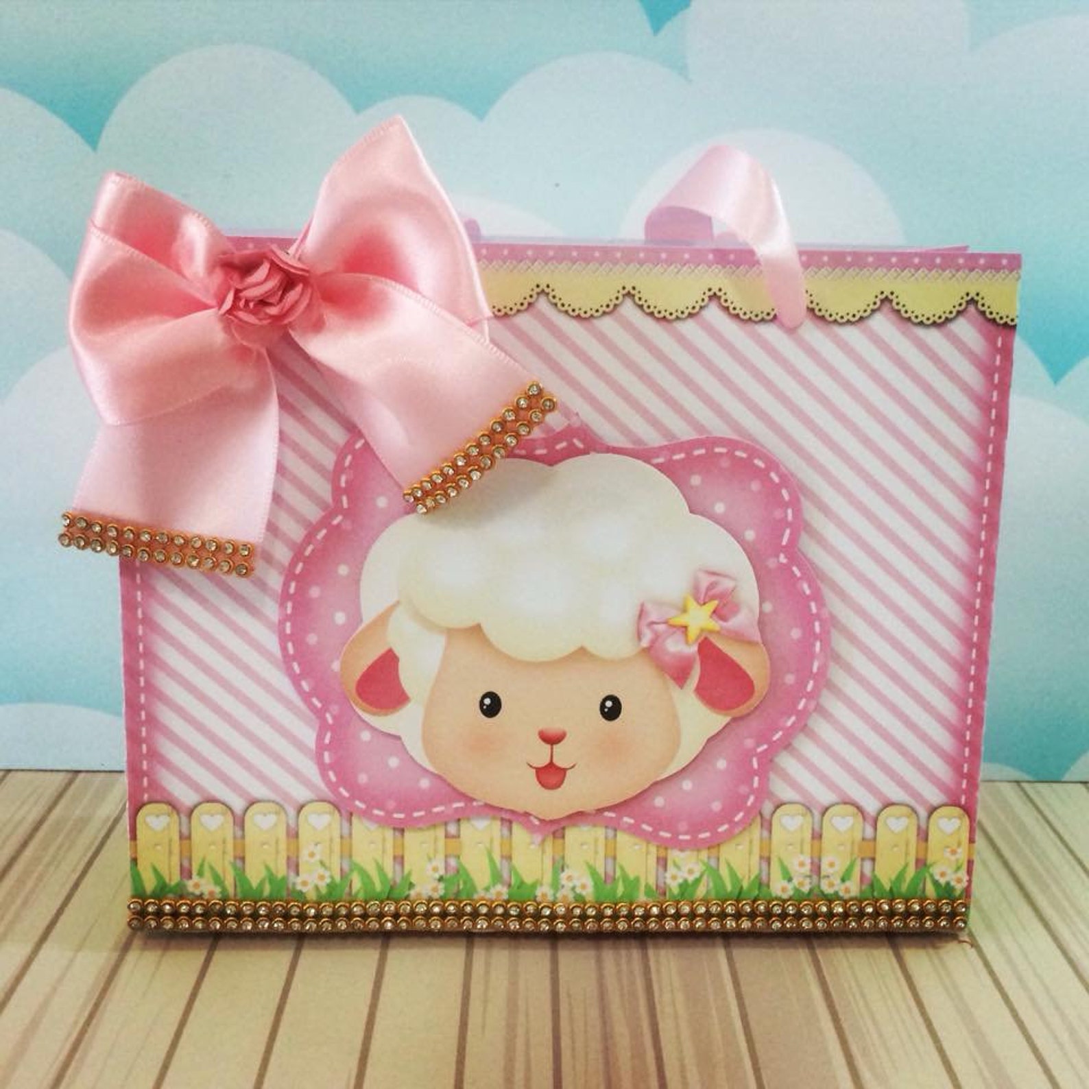Pink Sheep Favor Boxes Lamb Favor Box Sheep Party Favors | Etsy