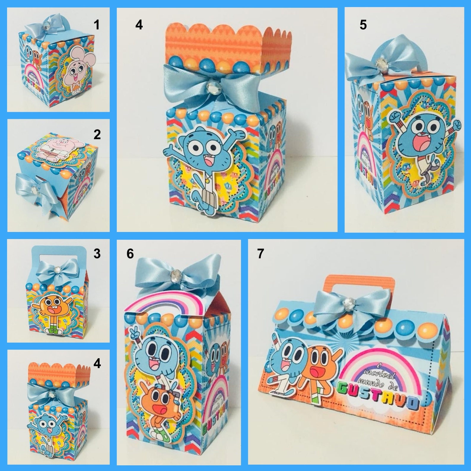 The Amazing World of Gumball Favors Boxes Darwin Party Etsy