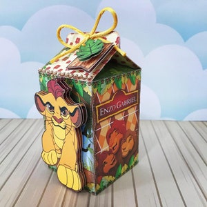 Lion King Party Favors Boxes Personalized, Simba Birthday Decoration, Baby Shower, Lion Party Supplies, Cupcake, Cake Lion King Printable