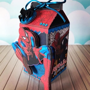 Spider Man Favor Box, Party Supplies, Spiderman Decor, Baby Shower, Digital Files, Bags, Cupcake, Cake Decoration, Invitation, No Way Home