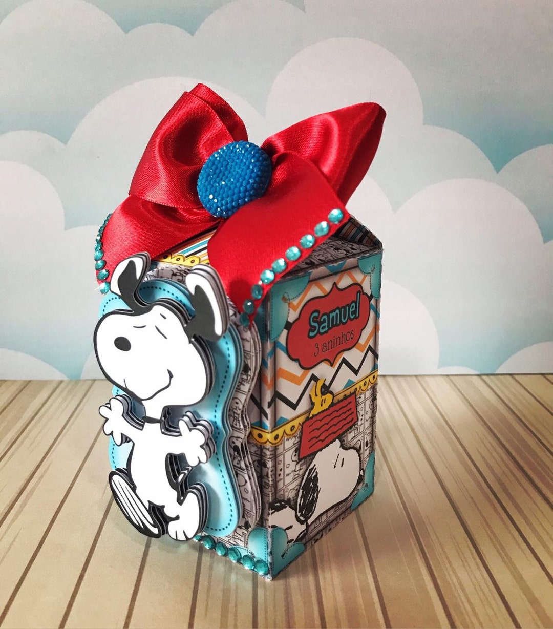 Snoopy Party Favors Boxes Personalized Birthday Decoration Baby Snoopy Party Favors Boxes Personalized Birthday Decoration Baby