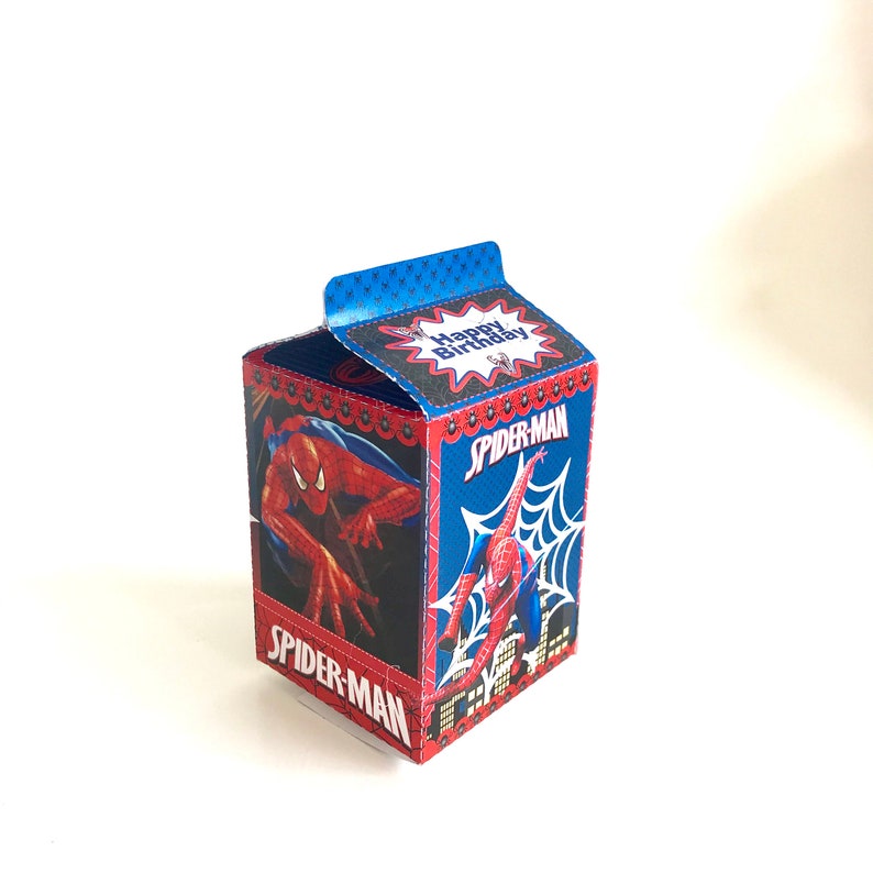 Printable Spiderman Party Favor Boxes Printable Spiderman Party Favor Boxes